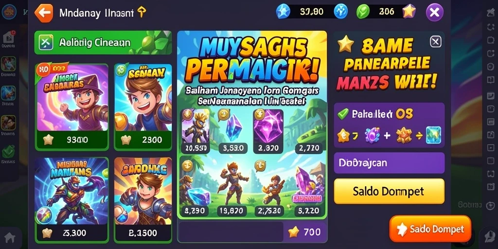 Screenshot memperlihatkan fitur bonus yang menguntungkan.