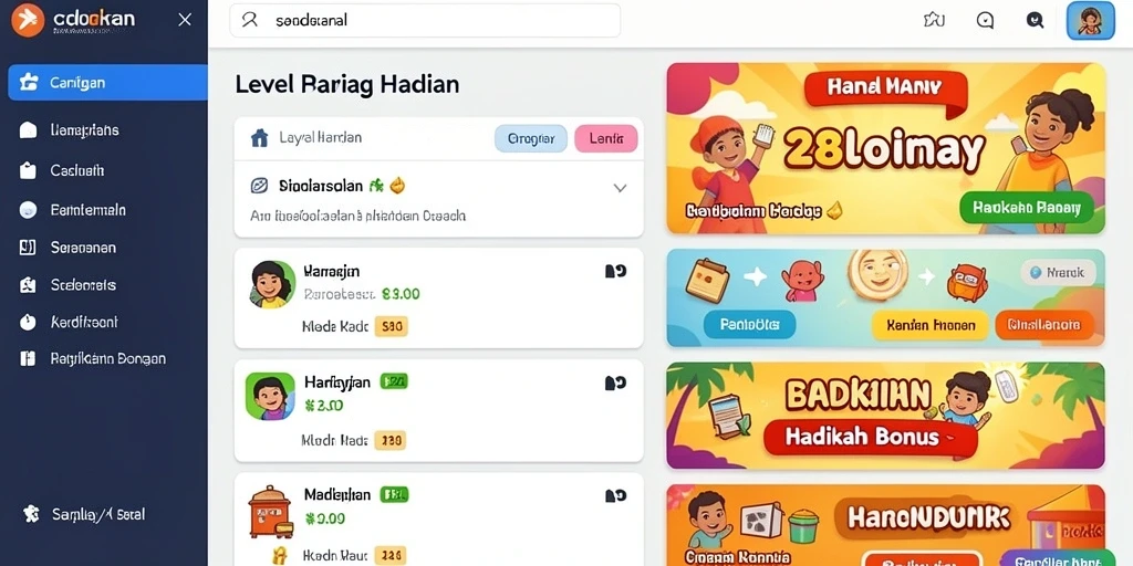 Gambar karakter yang dapat dimainkan dengan berbagai pilihan kostum.