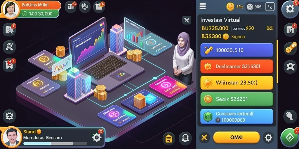 Tangkapan layar menampilkan interaksi sosial antara pemain yang bersaing.